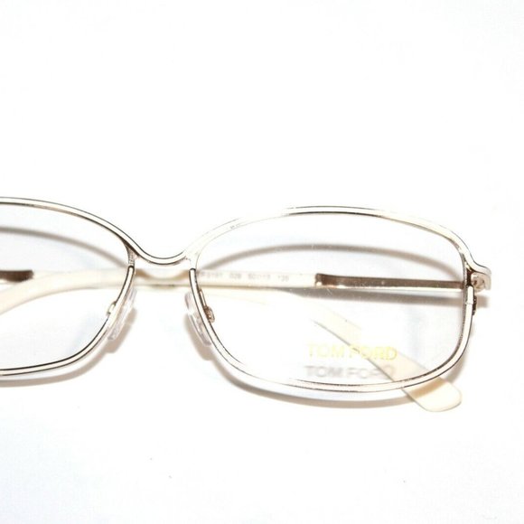 New Tom Ford Rectangular Eyeglasses TF5191 028 Gold/Ivory - Picture 6 of 6